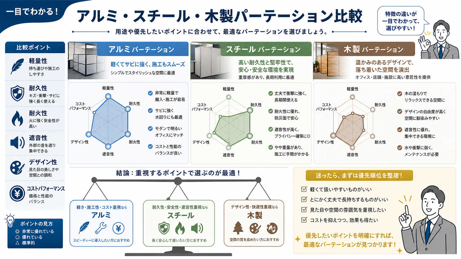 アルミパーテーションがオフィスで採用される理由